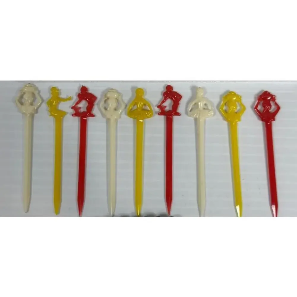 Vintage 27 Hors D'oeuvres Appetizer Forks Asian Mayan Spanish Figures Cocktails‎
